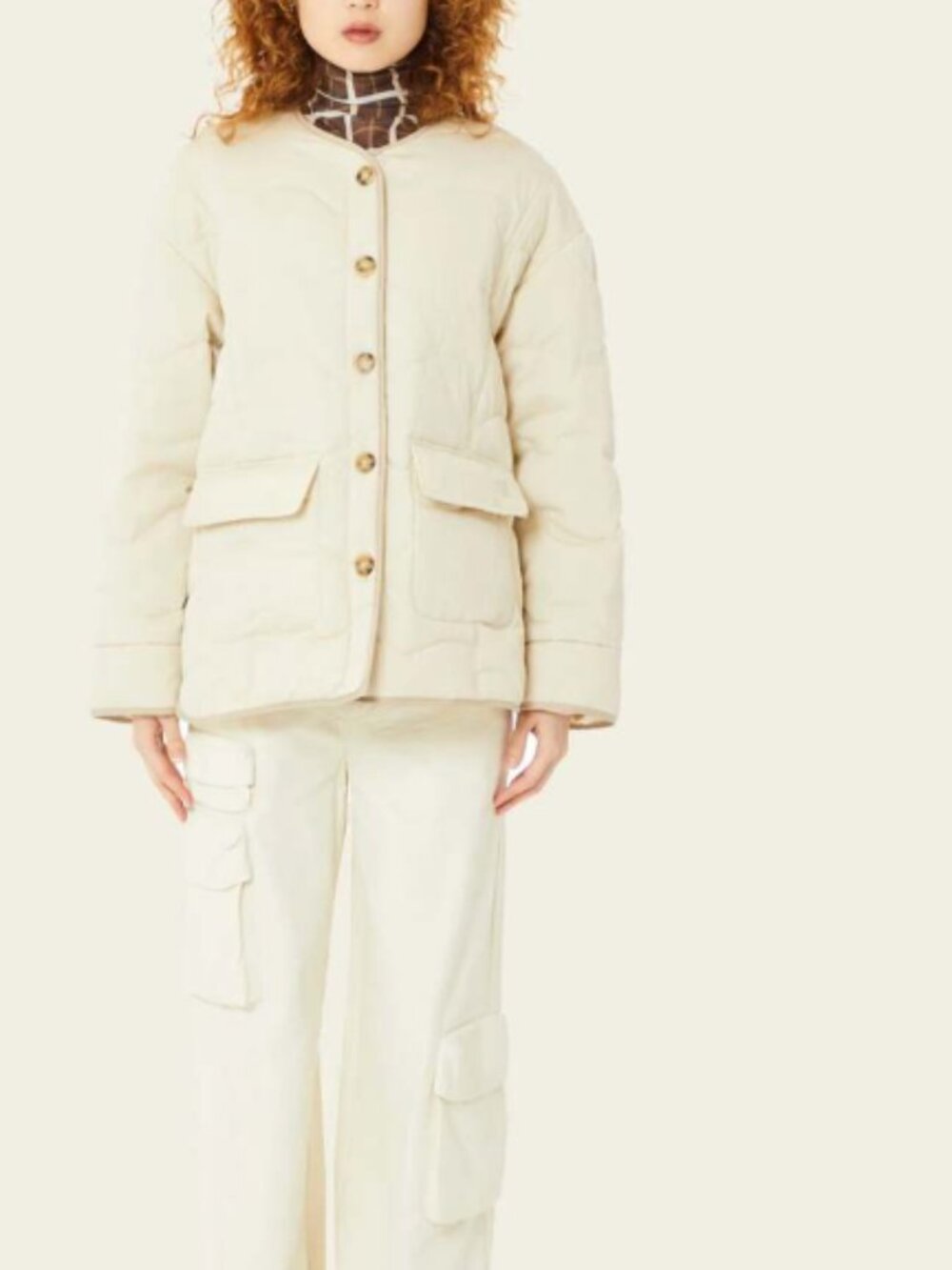 Find Me Now Mica Quilted Jacket in Sand - Picture 4 of 4